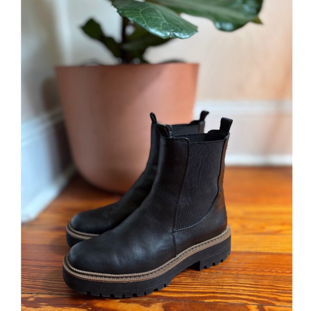 Sam Edelman Laguna Chelsea Boots in Black Leather, Size 8.5 - Picture 4 of 12